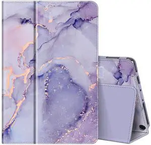 Fintie Folio Case for All-New Amazon Fire HD 10 and 10 Plus Tablet (13th/11th Generation, 2023/2021 Release) - Slim Fit Standing Cover with Auto Sleep/Wake, Lilac Marble