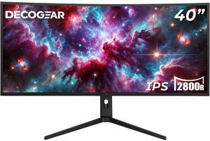 Deco Gear 40 Curved Ultrawide Nano IPS Monitor, 5120x2160 5K2K, 21:9, HDR10, AdaptiveSync, 100% sRGB, HDMI 2.0, DP, USB-C