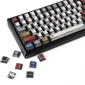YMDK Retro Manga Theme Keycaps Anime Comic Full Set 141 Keys Creative Interesting Homemade Custom Keycap PBT Dye Sub Cherry Profile Key Caps for MX Mechanical Keyboard