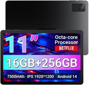2025 Android 14 Tablet 11 inch Gaming Tablets MediaTek Helio G99 Octa-Core FHD 1920 * 1200 Display Android Tablet 16GB RAM+256GB Storage,Widevine L1 Support,WiFi 6,7500mAh Standby for 30 Days