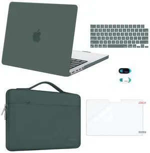 MOSISO Compatible with MacBook Pro 14 inch Case 2025 2024 2023 2022 2021 M5 M4 M3 M2 M1 A3434 A3112 A3185 A3401 A2918 A2992 A2779 A2442, Case&Bag&Keyboard Skin&Webcam Cover&ScreenFilm, Midnight Green