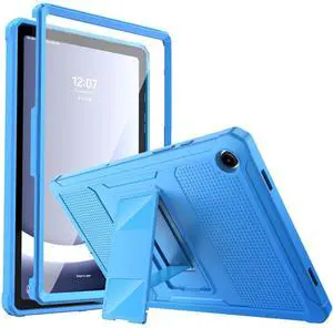 MoKo Case Fit Galaxy Tab A9 Plus 11-Inch 2023 (SM-X210/X216/X218), Shockproof Full Body Rugged Stand Back Cover Built-in Screen Protector Fit Galaxy Tab A9+ 11" 2023, Blue Wave