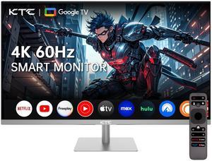 KTC 32 Inch 4K Smart Monitor with Google TV System 3840 * 2160P Netflix Licensed Type C 65W PD Speakers 5W*2 Dolby Audio Hey Google Voice Remote HDR WiFi Bluetooth VESA Tiltable 32 in Smart TV