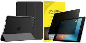 JETech iPad (9.7-Inch, 2018/2017 Model, 6th/5th Generation) Case and Privacy Screen Protector Bundle