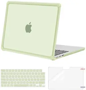 MOSISO Compatible with MacBook Air 13 inch Case 2025 2024 2023 2022 M4 A3240 M3 A3113 M2 A2681,Anti-Cracking Heavy Duty TPU Bumper Hard Case&Keyboard Skin&ScreenFilm for MacBook Air 13.6, Sage Green
