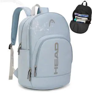 HEAD Waterproof Travel Backpack for Women & Men, Lightweight Laptop Backpack Computer Bag fits 15.6 Inch Notebook, Casual Daypack College Backpacks with 9 Pockets for Overnight/Sports Gym/Work/Fitness