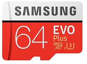 Samsung Evo Plus MicroSDXC 64 GB Memory Card with Adapter (MB-MC64 GA/CA) [CA version]