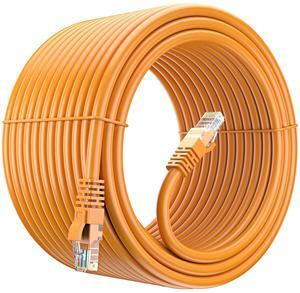 Maximm Cat 6 Ethernet Cable 150 Ft, 100% Pure Copper, Cat6 Cable LAN Cable, Internet Cable and Network Cable - UTP (Orange)