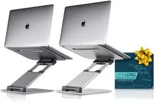 Ergonomic Laptop Stand for Desk, Adjustable Height Up to 20", Laptop Riser Portable Computer, Laptop Stands, Fits All MacBook, Laptops 10 15 17 Inches, Laptop Holder Desk Stand, Gift for Men Women