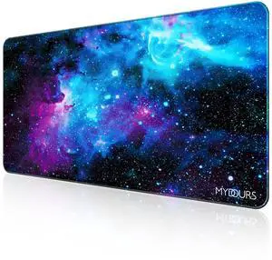 Mydours 48" x 24" Gaming Mouse Pad - XXL Desk Protector Mat - Rubber & Fabric Full Desk Pad - Computer Desk Pad for Home Office Game (Universe)