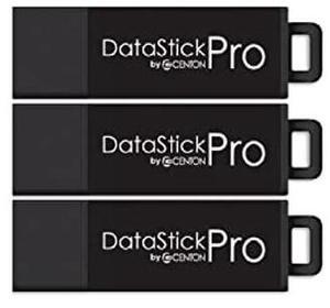 Centon DataStick Pro USB 3.0 Flash Drive 32GB x 3, Black (S1-U3P6-32G-3)