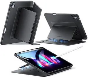 ESR for iPad Air 13 Inch Case M3/M2 (2025/2024), Vertical Stand Cover, Multi Stand Angles, Ultra-Stable Case for iPad Air 13 with Pencil Holder, Flip Series, Black