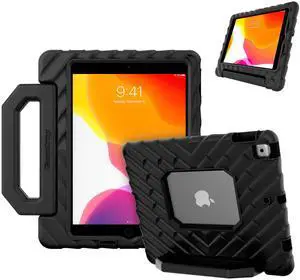 Gumdrop FoamTech Case ONLY fits Apple iPad 9th | 8th | 7th Generation (10.2-inch) Rugged Lightweight Shockproof & Drop Tested for Kids K-12 Students Teachers Classrooms & School Use - Black
