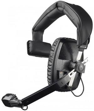 Beyerdynamic DT-108-200-50-BLACK Single-Ear Headset with Dynamic Hypercardioid Microphone, 50 Ohms, Black