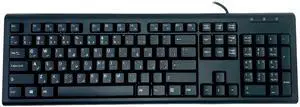 SolidTek Bilingual Farsi English Black USB Wired Computer Keyboard