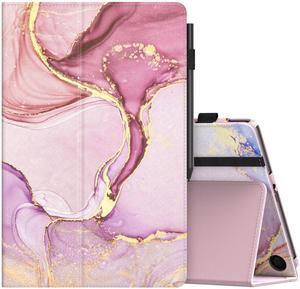 MoKo Case for  Kindle Fire Max 11 Case (13th Generation, 2023 Release) 11" - Slim Folding Stand Cover Case for Fire 11 Tablet with Auto Wake/Sleep, Light Pink Gold Marble