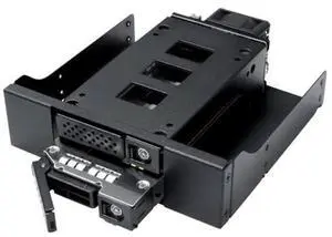 Kingwin 5.25" Bay Backplane Mobile Rack Enclosure for 2 x 2.5 U.2/U.3 NVMe SSDs, OCulink Connectivity, Hot-Swap Tray, Tool-Free Installation, Durable Metal Build, High-Speed Storage Solution