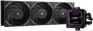 Thermalright Frozen Vision 360 ARGB Black V2-Liquid CPU Water Cooler,with PWM Fans,2.88-inch Square Image IPS LCD Display for 480x480 Pixels,Computer CPU Water Cooler for AM4/AM5,Intel 1851/1700/115X