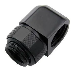 Koolance NZL-LXG1-BK Fitting Single, *Black* Swiveling Elbow, G 1/4 BSPP