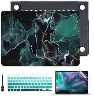 Batianda Case for New MacBook Pro 16 Inch 2024 M4 2023 2021 Release Model A3403/A2991/A2485 with M3 M2 M1 Pro/ M1 Max Chip,Plastic Hard Shell with Keyboard Cover & Screen Protector, (Green Ink)