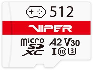 Viper Gaming Series 512GB Micro SDXC V30 A2 UHS-I U3 4K UHD Memory Card - PV512GGM32MCX