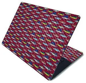 MightySkins Carbon Fiber Skin for Microsoft Surface Laptop 3 15" - Saltwater Collage | Protective, Durable Textured Carbon Fiber Finish | Easy to Apply, Remove, and Change Styles | Made in The USA
