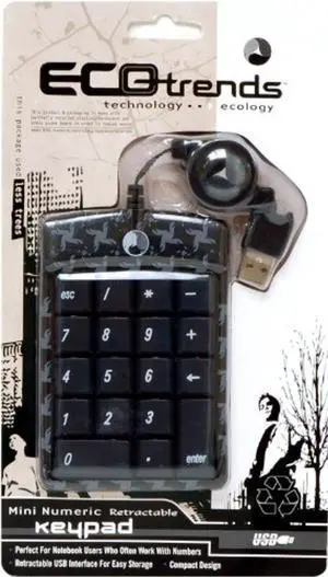 Sakar Retractable Numeric Keypad E-grn