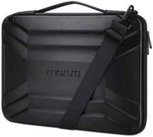 MOSISO 15-15.6 inch Hard Shell Laptop Sleeve Shoulder Bag, Waterproof Shockproof Protective Symmetrical Trapezoid EVA Computer Bag Carrying Case Compatible with MacBook Pro 16, HP, Dell Notebook,Black