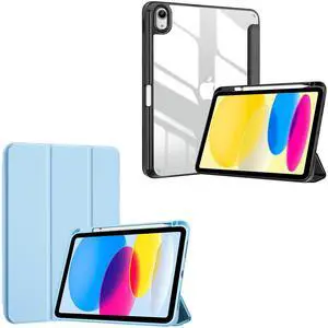 ProCase iPad 10th Gen Slim Case with Pencil Holder 2022 Bundle with iPad 10th Gen 10.9 2022 Soft TPU Case