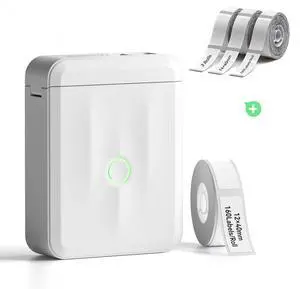 NIIMBOT D110 Mini Label Maker Machine with Tape with 3 Rolls Clear Label Tape 14x40mm-160Labels/Roll
