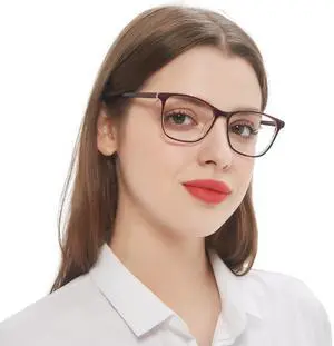 OCCI CHIARI Blue Light Glasses for Women Non Prescription Glasses Fashion Eyewear Full Rim Optical Frame UV