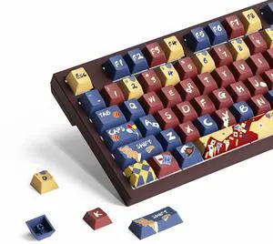 Reccazr PBT Keycaps,Custom Keyboard Keycaps Set, Cherry Profile Keycaps 5 Sides Dye-Sublimation for 61/64/68/84/87/100/104/108 Cherry MX Mechanical Keyboards and Custom Keyboards,Nutcracker Theme