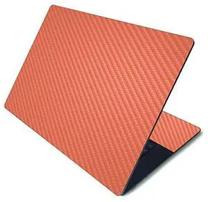 MightySkins Carbon Fiber Skin for Microsoft Surface Laptop 3 15" - Solid Salmon | Protective, Durable Textured Carbon Fiber Finish | Easy to Apply, Remove, and Change Styles | Made in The USA