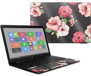 MightySkins Glossy Glitter Skin for HP 17t Laptop 17.3" (2017) - Hibiscus | Protective, Durable High-Gloss Glitter Finish | Easy to Apply, Remove, and Change Styles | Made in The USA, GL-HP17T-Hibiscu