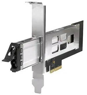 Kingwin M.2 Nvme SSD to PCIe 3.0/4.0 Removable SSD Mobile Rack for PCIe Expansion Slot Tool-Less Installation and Triangle Key Lock