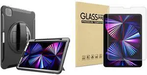 ProCase iPad Pro 11 Inch Heavy Duty Case 2021 2020 2018 Bundle with Matte Screen Protector for iPad Pro 11'' 3rd Gen / 2nd Gen / 1st Gen