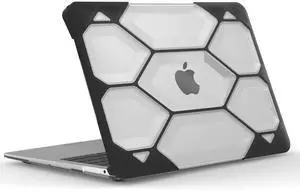 IBENZER Hexpact Compatible with New MacBook Air 13 Inch Case 2022 2021 2020 M1 A2337 A2179 A1932, Heavy Duty Protective Case for Apple Mac Air 13 Retina with Touch ID, Clear, HAT13-CL