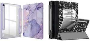Fintie Case for Samsung Galaxy Tab S9 FE 5G 10.9 Inch/Galaxy Tab S9 11 Inch 2023 Release, Clear Transparent Back Shell Shockproof Case + Soft TPU Smart Stand Back Cover