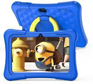 PRITOM 7 inch Tablet for Kids with Solid Case, Kids Tablets 32GB with Parental Control, Pre-Installed APPs Free Games, Learning Educational Toddler Tablet WiFi, Bluetooth, Camera