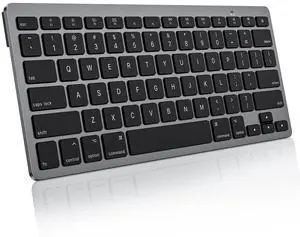 OMOTON Bluetooth Keyboard Compatible with Mac, Compact Wireless Keyboard Compatible with MacBook Pro/Air, iMac, Mac Mini/Pro Laptop and PC, Black Grey