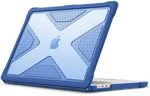 Fintie Case for MacBook Pro 16 Inch A3403 A3186 A2991 A2780 A2485 (2024 2023 2022 2021) - Heavy Duty Rugged Hard Shell Cover with TPU Bumper for MacBook Pro 16" M4/M3/M2/M1 Pro/Max Chip, Blue