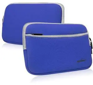 BoxWave Case Compatible with Kindle Keyboard 3G (2010) - SoftSuit with Pocket, Soft Pouch Neoprene Cover Sleeve Zipper Pocket - Super Blue