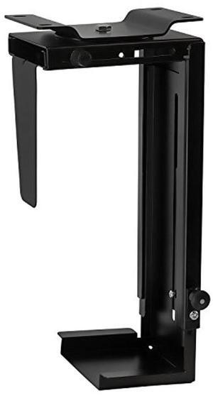 Mount-It! CPU Under Desk Mount Bracket - Computer Tower Wall and Under Counter Holder, 360 Degree Swivel Adjustable Height and Width Wall-Mountable
