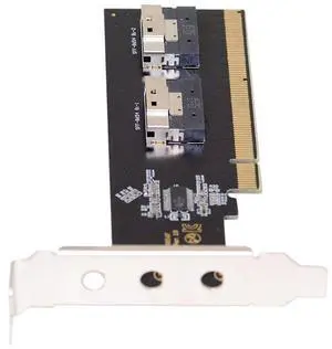 xiwai Slimline Dual SFF-8654 8X 4 NVME to PCIE Express 3.0 4.0 Raid Card VROC Raid0 Hyper Adapter xiwai Slimline Dual SFF-8654 8X 4 NVME to PCIE Express 3.0 4.0 Raid Card VROC Raid0 Hyper Adapter
