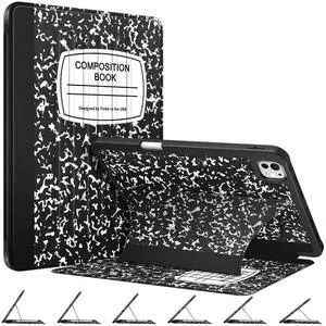 Fintie Magnetic Stand Case for iPad Pro 11-inch M4 (2024) (Model Number: A2836/A2837/A3006) - Multiple Angles Shockproof Rugged Soft TPU Cover with Pencil Holder, Auto Wake/Sleep, Composition Book