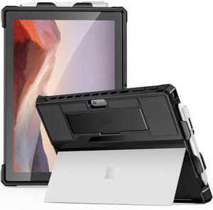 ProCase Case for 12.3 Inch Surface Pro 7 Plus, Pro 7, Pro 6, Pro 5, Pro 4, Pro LTE, Heavy Duty Case, Rugged Shockproof Protective Case with Pen Holder Grip - Black