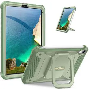 Fintie Case for iPad Mini 7 (A17 Pro, 7th Generation) 2024 / iPad Mini 6 (6th Gen) 8.3 Inch, [Tuatara Magic Ring] 360 Degree Rotating Shockproof Rugged Cover with Screen Protector, Green
