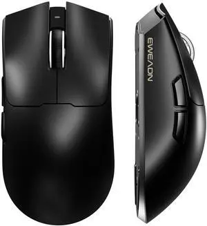 EWEADN S9 Lightweight Wireless Gaming Mouse, Tri-Mode Wireless Mouse 2.4G/USB-C/BT, 1K Polling, 26K DPI, PAW3395 Optical Sensor, Huanyu Switch, 500mAh, 5 Programmable Buttons for PC/Win/Mac-Black
