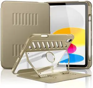 MoKo Case for iPad (A16) 11th Generation 11-inch 2025/iPad 10th Generation 10.9-inch 2022 with Pencil Holder, [10 Strong Magnetic Viewing Angle] Fully-Body Rugged Heavy Duty Protective Case, Khaki