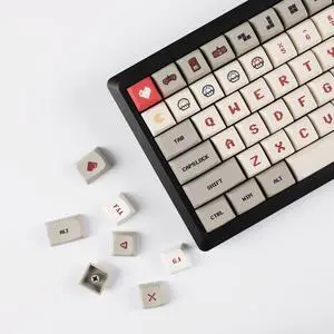 YMDK 146 Key Gameboy Dye Sub ZDA PBT Keycap Similar to XDA for MX Keyboard 104 87 61 Melody 96 KBD75 ID80 GK64 68(Only Keycap) (Gameboy)